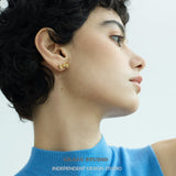 Gold Bowknot Stud Earrings