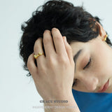 Gold Bowknot Adjustable Ring