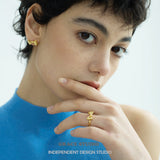 Gold Bowknot Stud Earrings