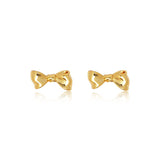 Gold Bowknot Stud Earrings