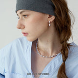 Silver Ripple Ball Necklace
