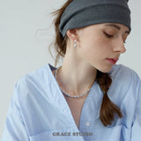 Silver Ripple Ball Necklace