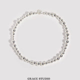 Silver Ripple Ball Bracelet