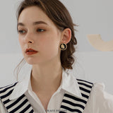 Roman Profile Coin Stud Earrings