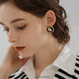 Roman Profile Coin Stud Earrings