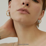 Curve C Hoop Earrings