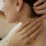 Curve C Hoop Earrings