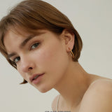 Curve C Hoop Earrings