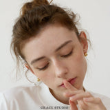 Halo Dome Stud Earrings