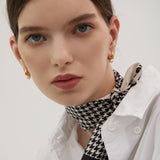 Dome Pearl Huggie Earrings