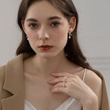 Knot Drop Pearl Earrings
