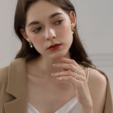 Knot Drop Pearl Earrings