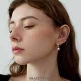 Dual Sphere Drop Earrings