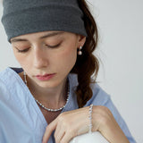 Dual Sphere Drop Earrings