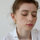 Dual Sphere Drop Earrings