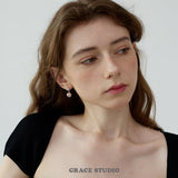 Dual Sphere Drop Earrings