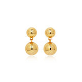 Dual Sphere Drop Earrings