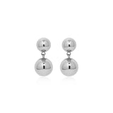 Dual Sphere Drop Earrings