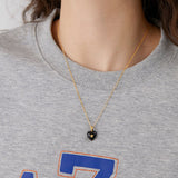 Enamel Heart Pendant Necklace