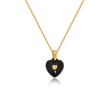 Enamel Heart Pendant Necklace