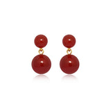 Ruby Orb Drop Earrings