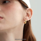 Ribbed Hoop Earrings