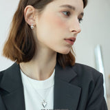 Twin Heart Drop Earrings
