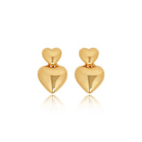 Twin Heart Drop Earrings