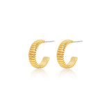 Ribbed Hoop Earrings