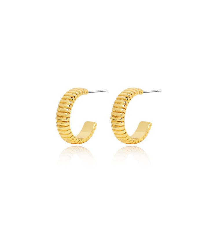 Ribbed Hoop Earrings