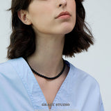 Midnight Orbit Beaded Necklace