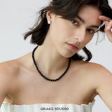Midnight Orbit Beaded Necklace