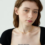 Leaf Drop Charm Necklace