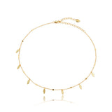 Leaf Drop Charm Necklace