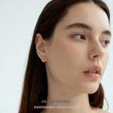 Intertwined Heart Stud Earrings