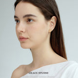 Intertwined Heart Stud Earrings