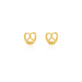 Intertwined Heart Stud Earrings