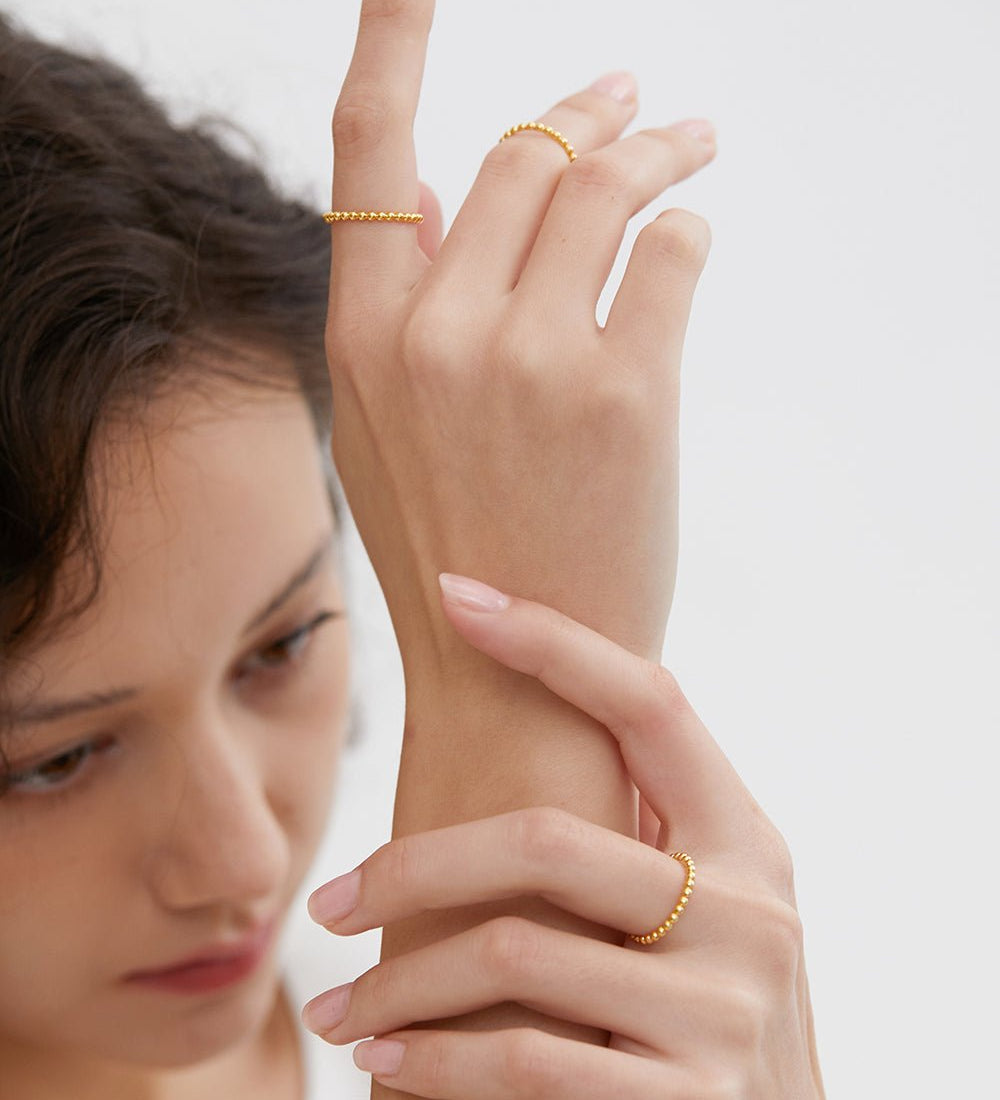 Minimalist Beaded Ring - Grace Studio