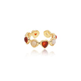 Mixed Shape Natural Stone Open Ring