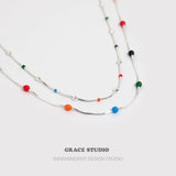 Joyful Symphony Delicate Beaded Necklace