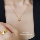 Minimalist Circle Pendant Necklace
