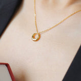 Minimalist Circle Pendant Necklace