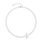 Ribbon Bow Pearl Necklace