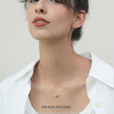 Pebble Curve Pendant Necklace