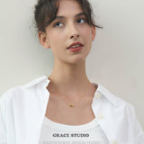 Pebble Curve Pendant Necklace