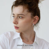 Molten Crescent Mini Hoop Earrings