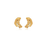 Molten Crescent Mini Hoop Earrings