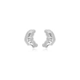 Molten Crescent Mini Hoop Earrings