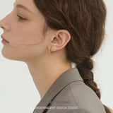 Sparkling Zircon Double Mini Sculptural Huggie Hoop Earrings