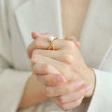 Crosswave Pearl Open Ring